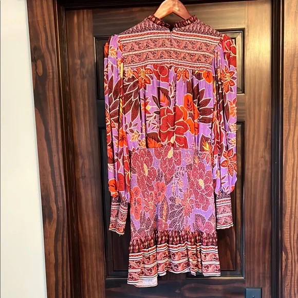 Farm Rio Size Medium Long Sleeve Floral Smocked Dress NWT - Picture 6 of 10
